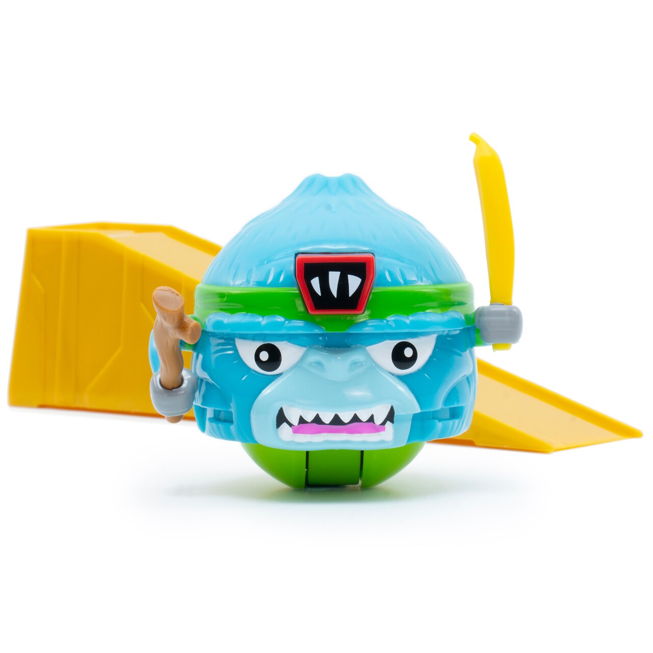 Battle Ballz: Training Pack - Bruiser - Weapon Wielding Toy Gorilla, Rolling Colorful Ball Character, Training Ramp, Blow Your Lid Button, Kids 5+